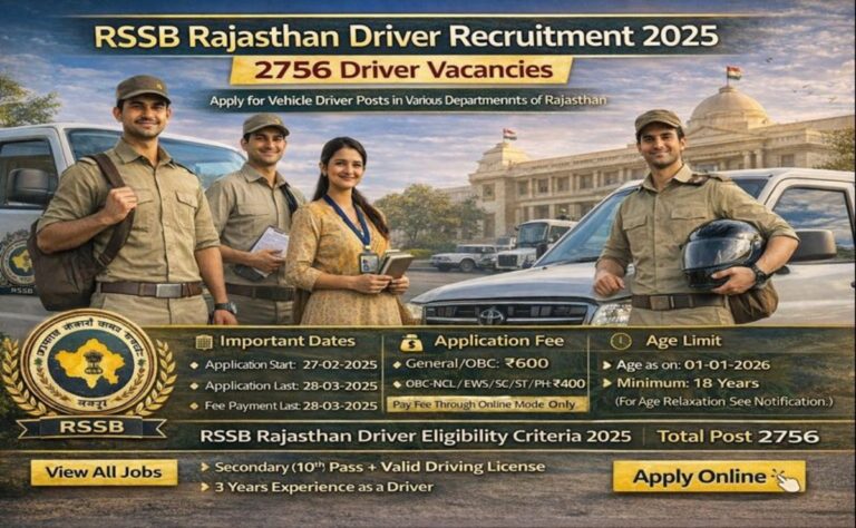 RSSB Rajasthan Driver